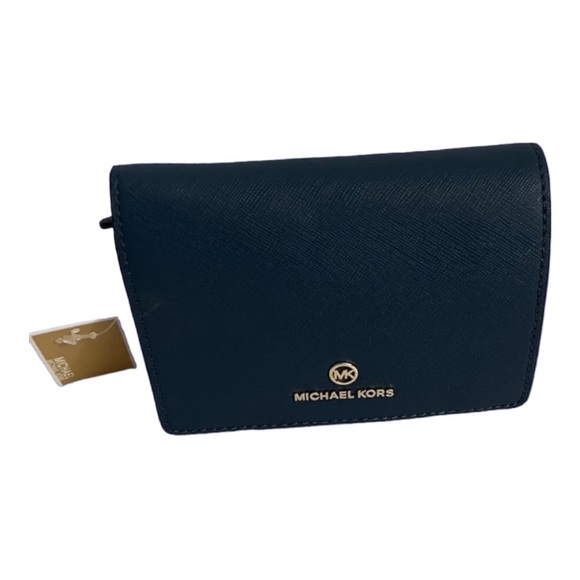 Michael Kors Jet Set Charm Medium Saffiano Leather Wallet (DK CHAMBRAY) - Picture 11 of 12